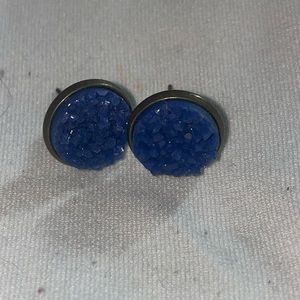Hypoallergenic druzy earrings